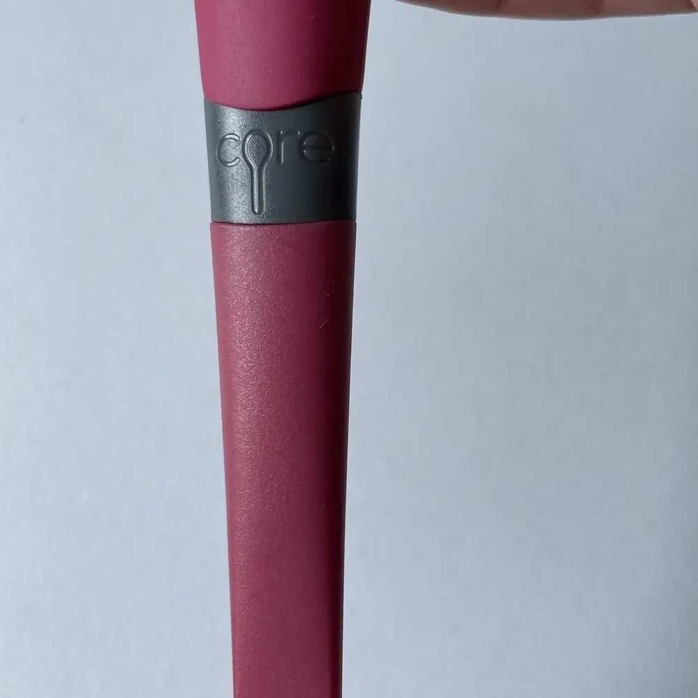 Core Kitchen Wide Pancake Flipper Spatula Red Plastic Rubber Handle Red Utensil